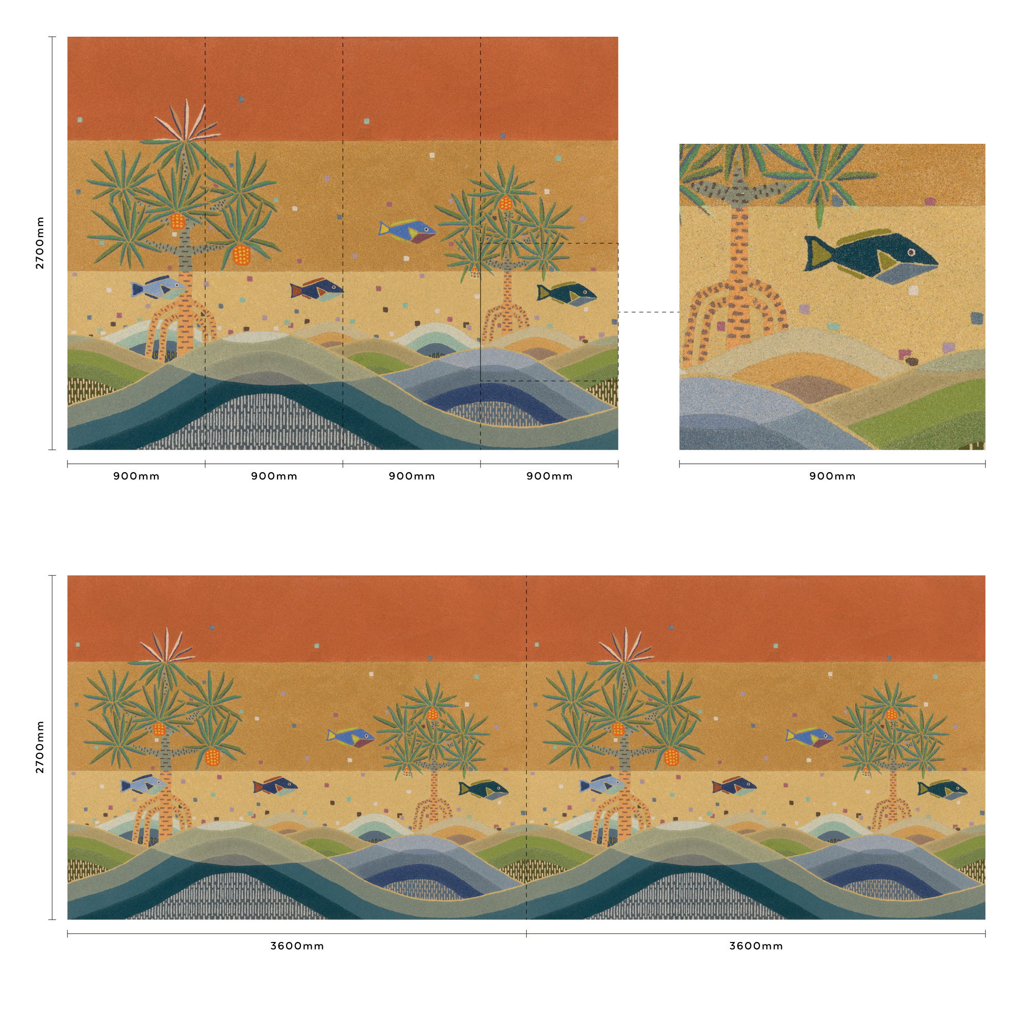 KATSUHIRO NAGAMINE - 海とアダン / CRCC033 寸法・詳細画像 1