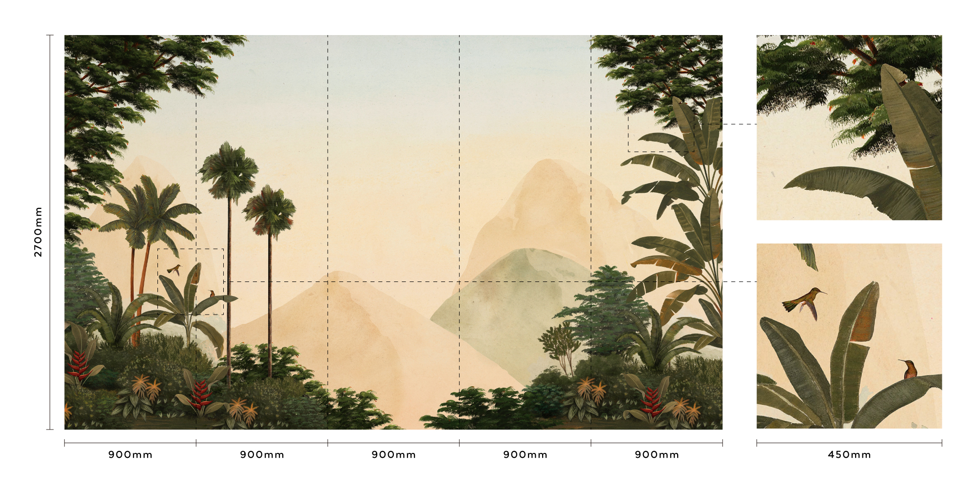 Tropical Gardens / LTCH138 寸法・詳細画像 1